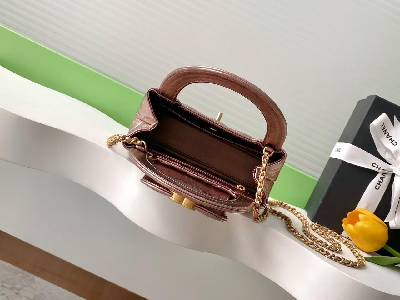 Mini Top Handle Flap Bag