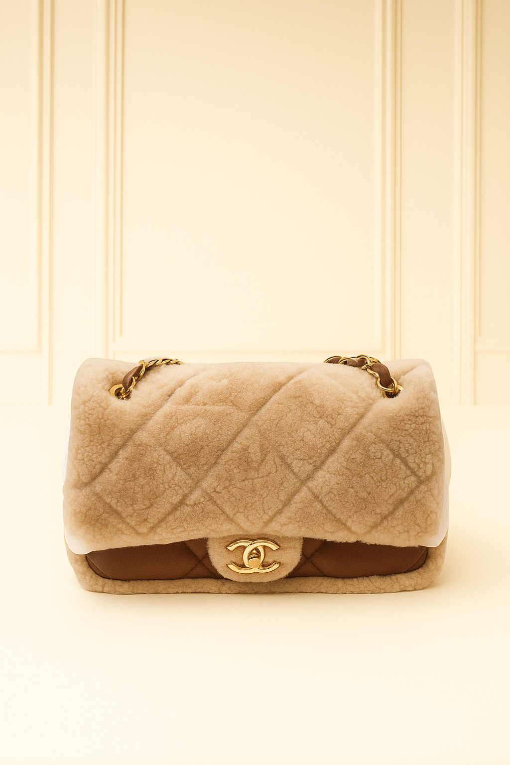 Shearling Flap Bag