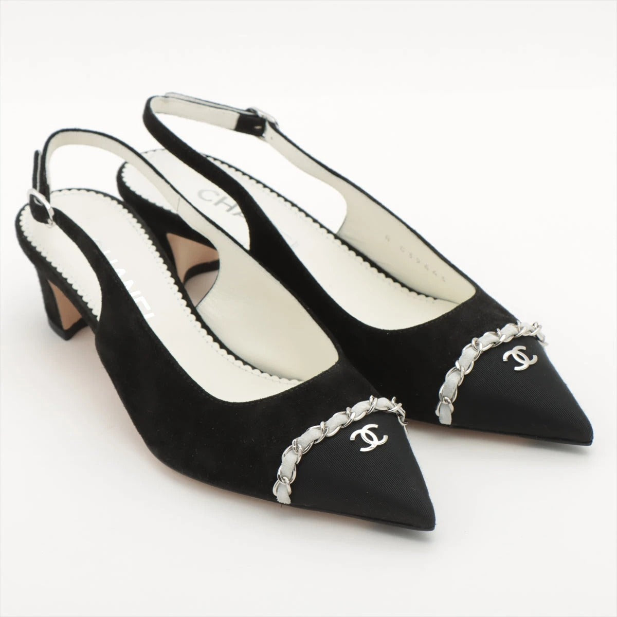 Chain Slingback Heel